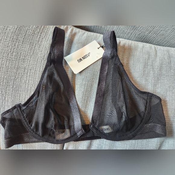 JASON WU Bra Banded Plunge Underwire Black Size 32B $50 - NWT - Picture 3 of 7